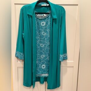 Susan Graver XL - 2 pieces tank & cardigan - 15% off bundles of 2 or more !!!!